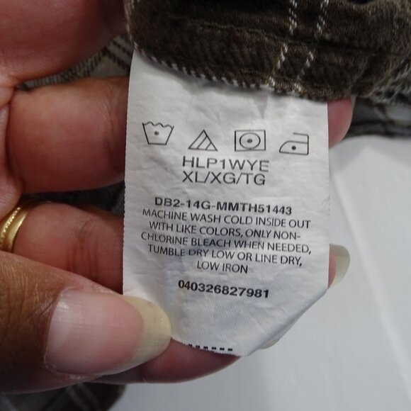 Wrangler Brown Plaid Button Up Flannel Western Shirt Men Size XL Cotton Long Slv - Picture 6 of 10